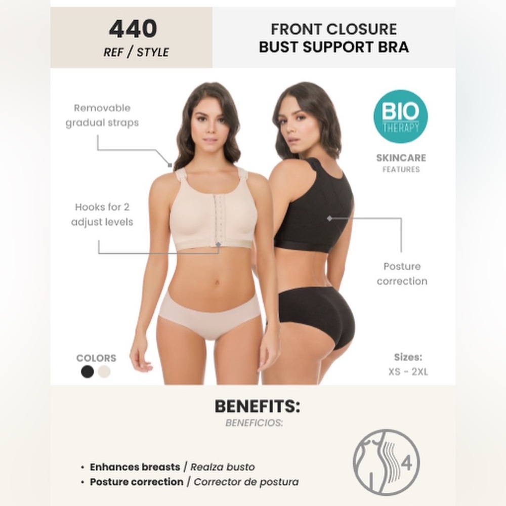 Front Closure Bust Support Bra - Style 440
